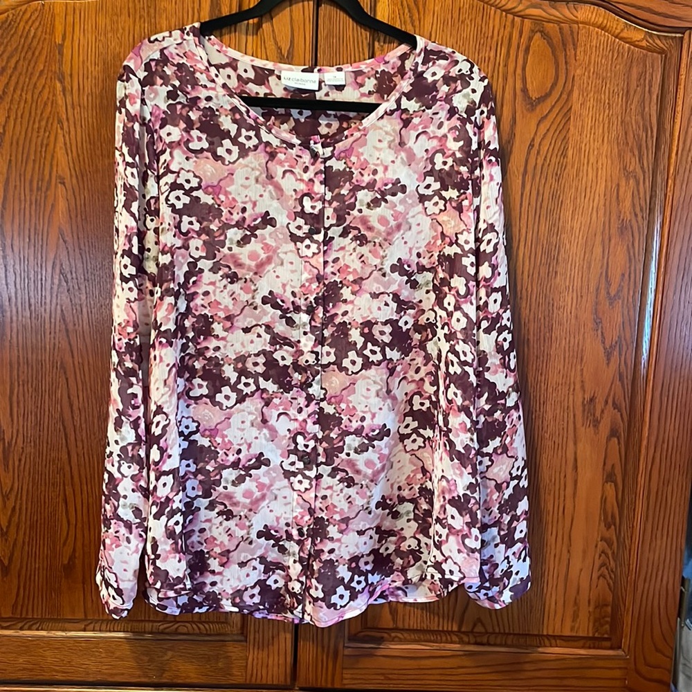 Liz Claiborne Sheer Button Down